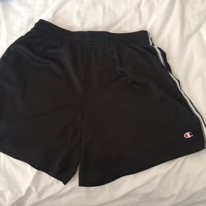 CHAMPION BLACK MESH SHORTS
